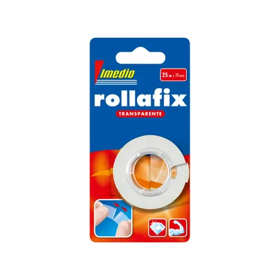IMEDIO Cinta Adhesiva Imedio Rollafix Transparente 25 M X 19 MM
