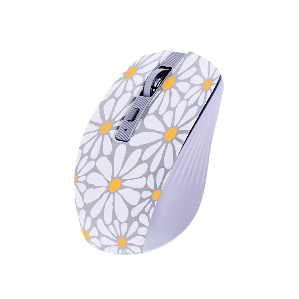 Raton Tnb Inalambrico Flores Optico 1600 Dpi Bluetooth Usb a