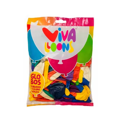 Sin marca Globo 100% Latex Biodegradable Vivalloons Surtido Especial Colores Surtidos Bolsa de 250 GR