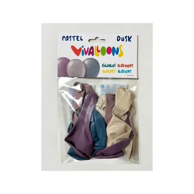 Sin marca Globo 100% Latex Biodegradable Vivalloons Pastel Dusk Colores Surtidos Bolsa de 12 Unidades Colores