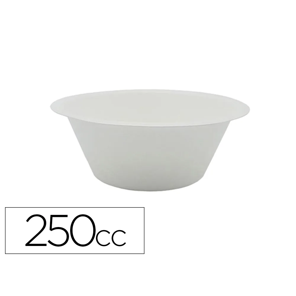 Plato de Fibra Bio Bol 250 Cc Paquete de 50 Unidades