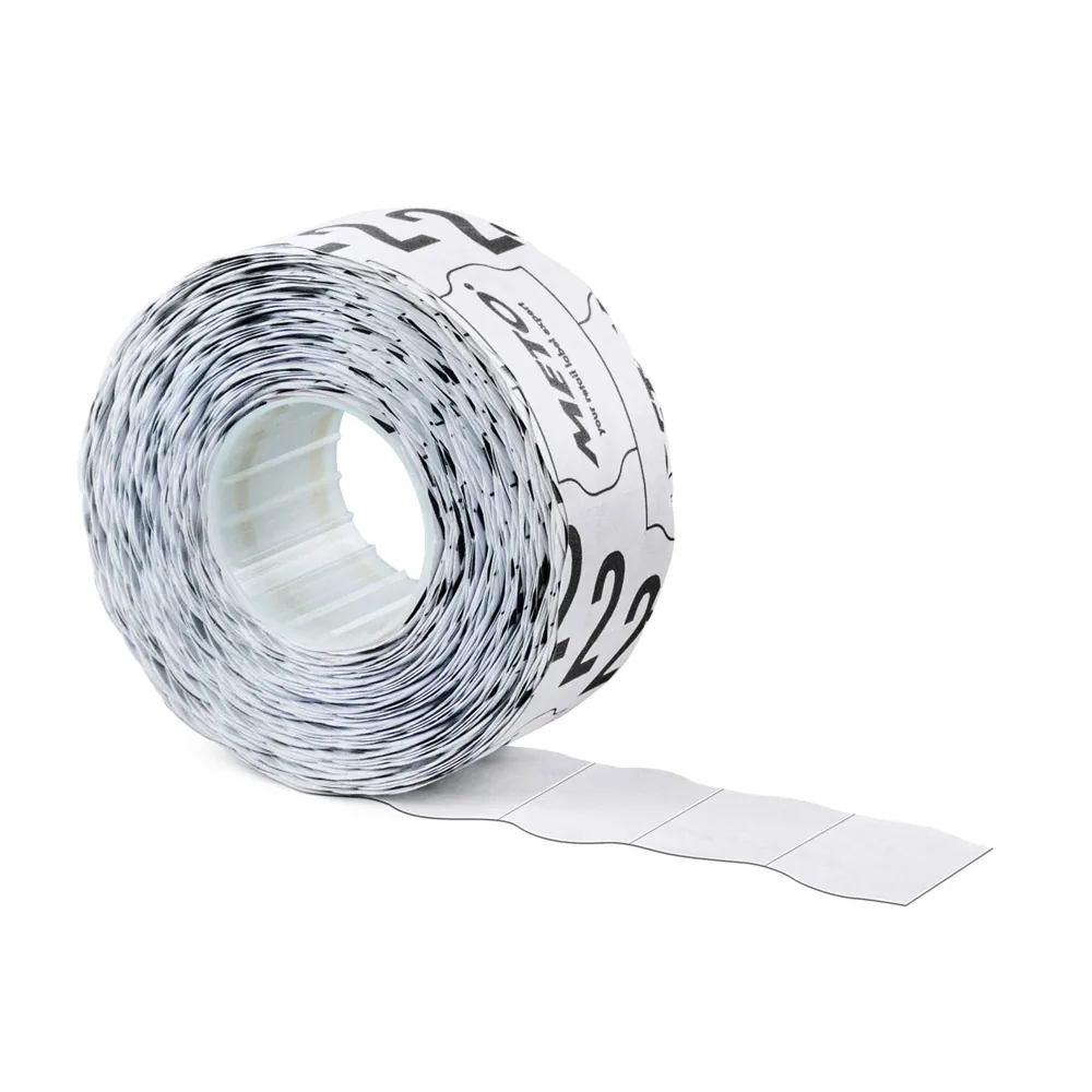 Etiqueta Meto Blanca 32X19 MM Troquelada Adhesivo Permanente Rollo de 1000 Unidades