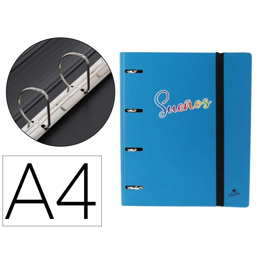 Carpeta 4 Anillas 40 MM Mixtas Mariola Polyfoam DIN A4 Sin Recambio Palabras
