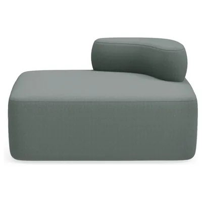 ROCADA Modulo Rocada Volga-dr Rectangular Respaldo Derecha Tapizado Gris 109X92X62 CM