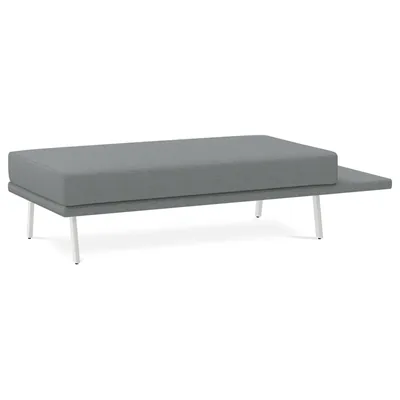 ROCADA Modulo Rocada Ural-d Rectangular Largo Sin Saliente con Saliente Tapizado Gris 172X74X39 CM