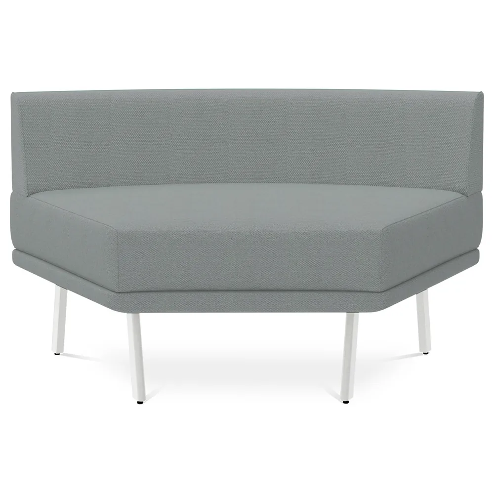 Modulo Rocada Ural-i Angular Simetrico Pequeño Respaldo Tapizado Gris 120X74X72 CM