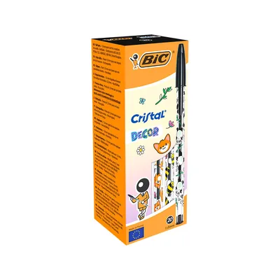 BIC Boligrafo Bic Cristal Kawaii Negro Punta 1 MM