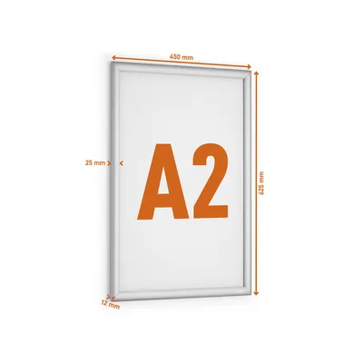 DURABLE Marco Portaanuncios Durable Outdoor A2 Marco Aluminio Anodizado Plata 645X470X12 MM