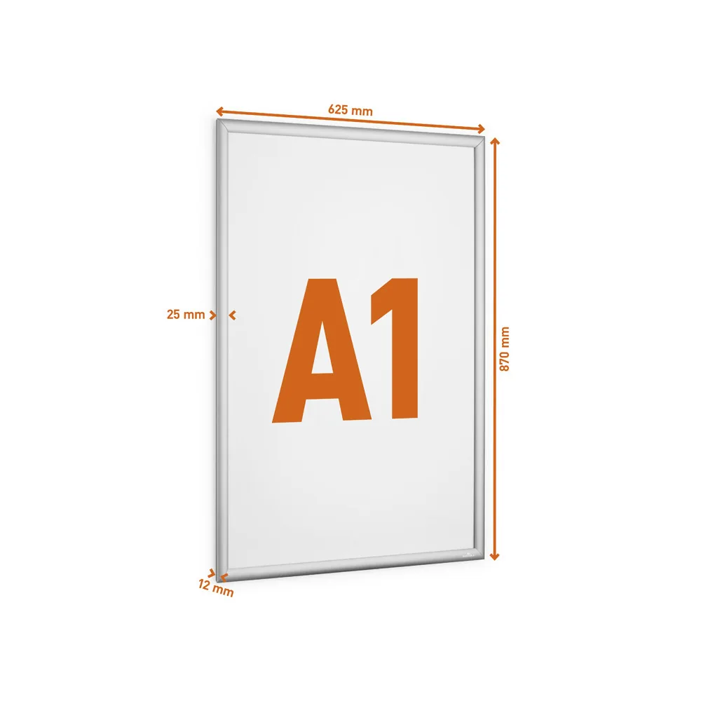 Marco Portaanuncios Durable Outdoor A1 Marco Aluminio Anodizado Plata 895X645X12 MM