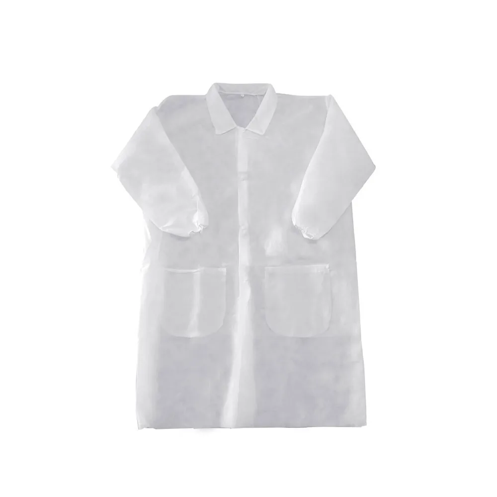 Bata de Laboratorio Safetop Lab-coat Polipropileno Blanco 67X104 CM Talla L