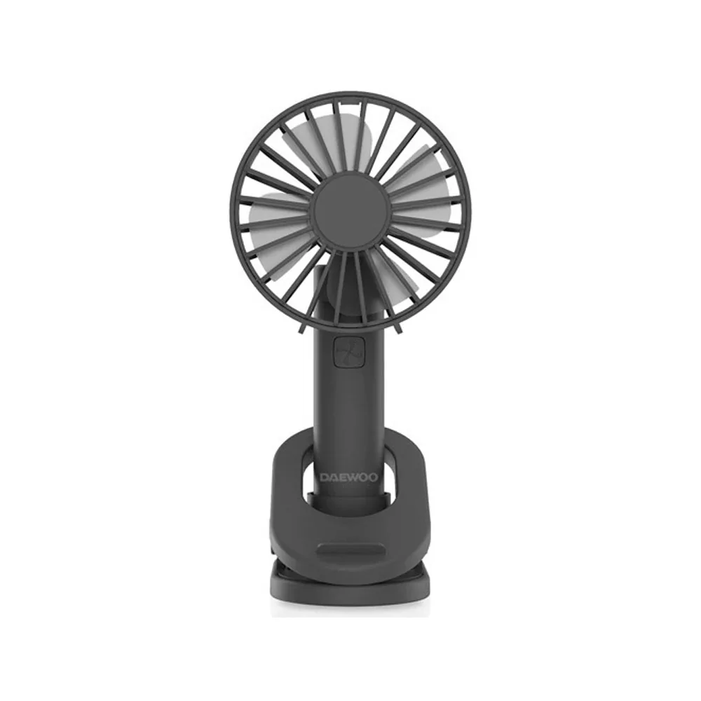 Ventilador de Mano Daewoo High Power 5W 3 Velocidades Recargable Usb-c Color Negro