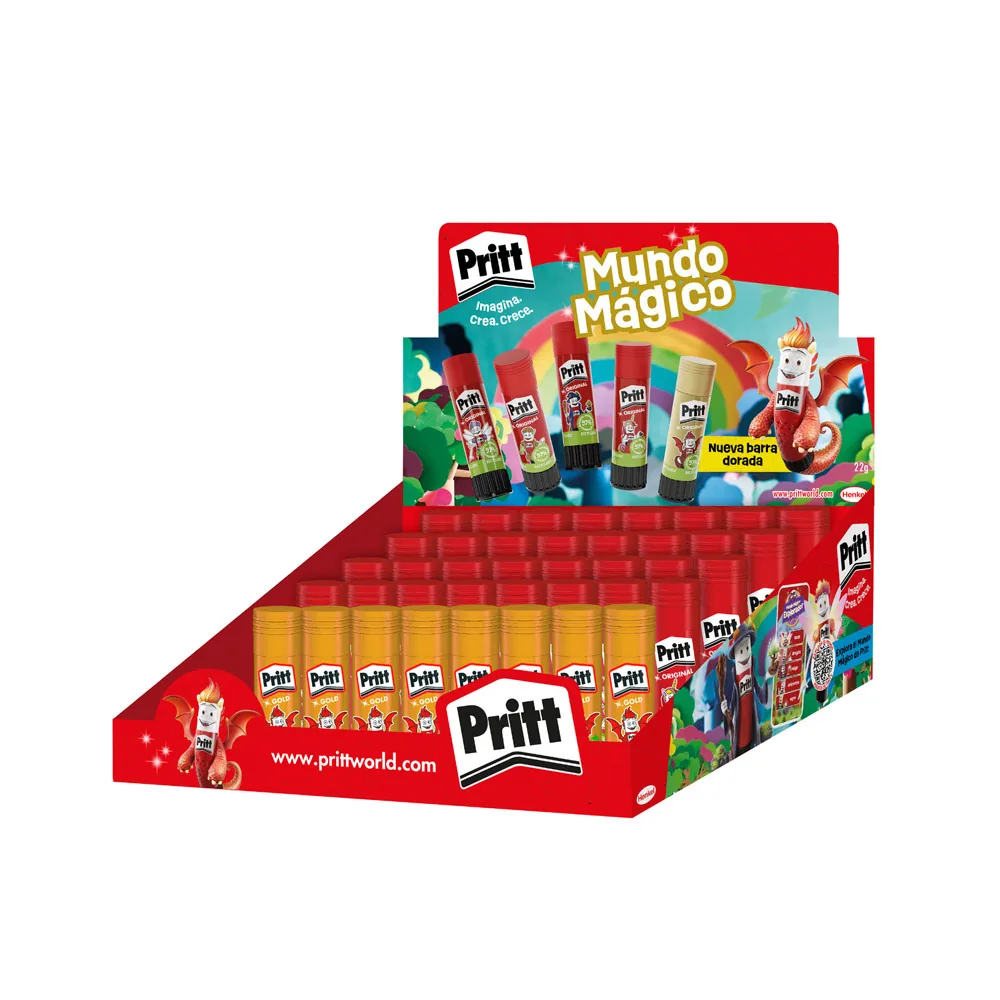 Pegamento Pritt en Barra 22 G Vac 2026 Expositor de 40 Unidades