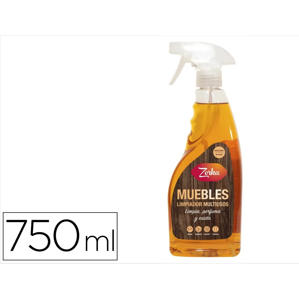 Limpiador Multiusos Muebles Zorka con Pistola Pulverizadora 750 ML