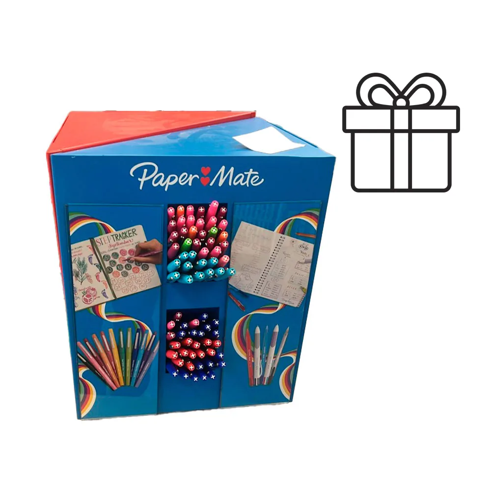 Expositor Premium Sharpie / Papermate Sobremesa Giratorio con 588 Unidades Surtidas