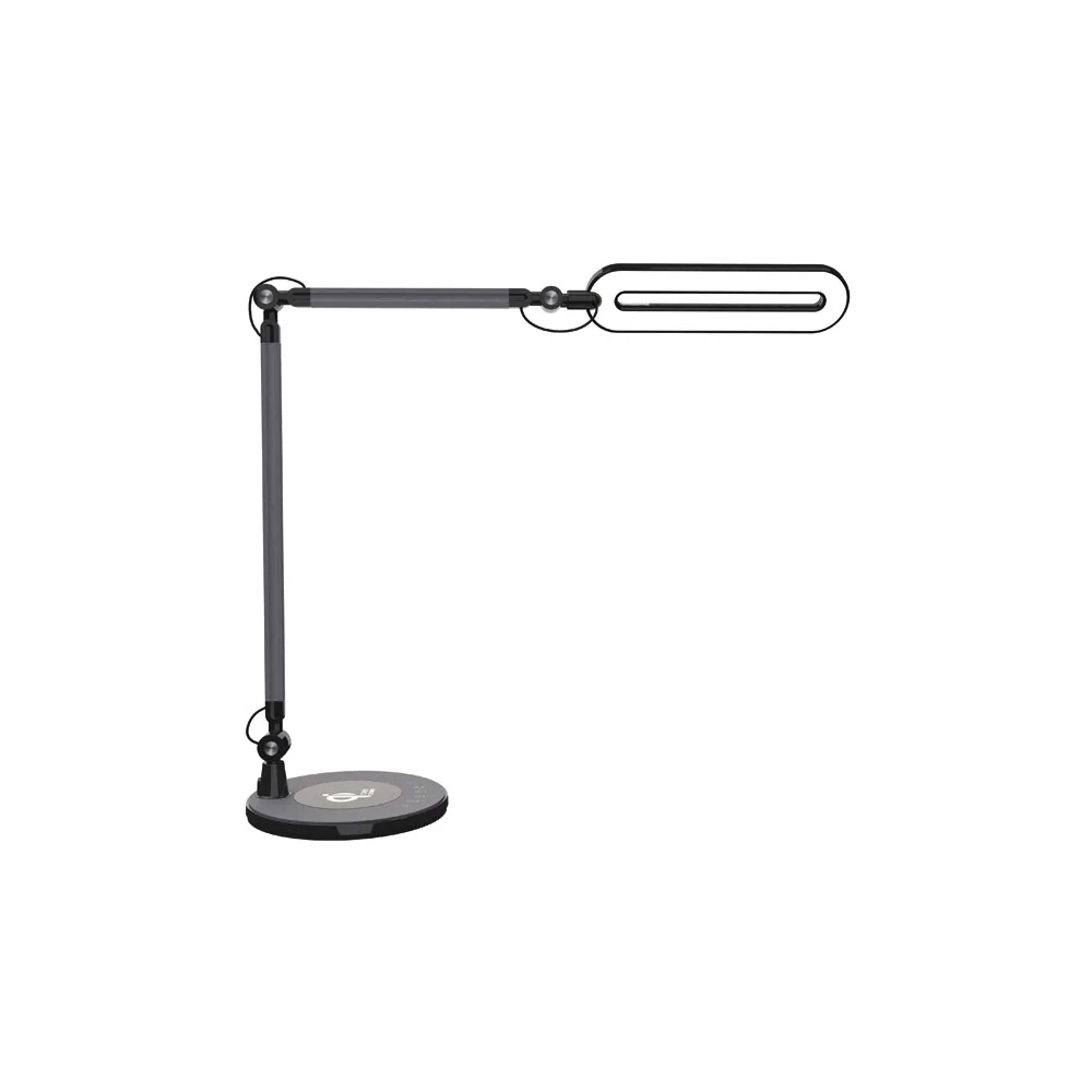 Lampara de Escritorio Maul Led 3 Niveles Intensidad Luz Cabezal y Brazo Inclinable con Carga Inductiva Qi Color
