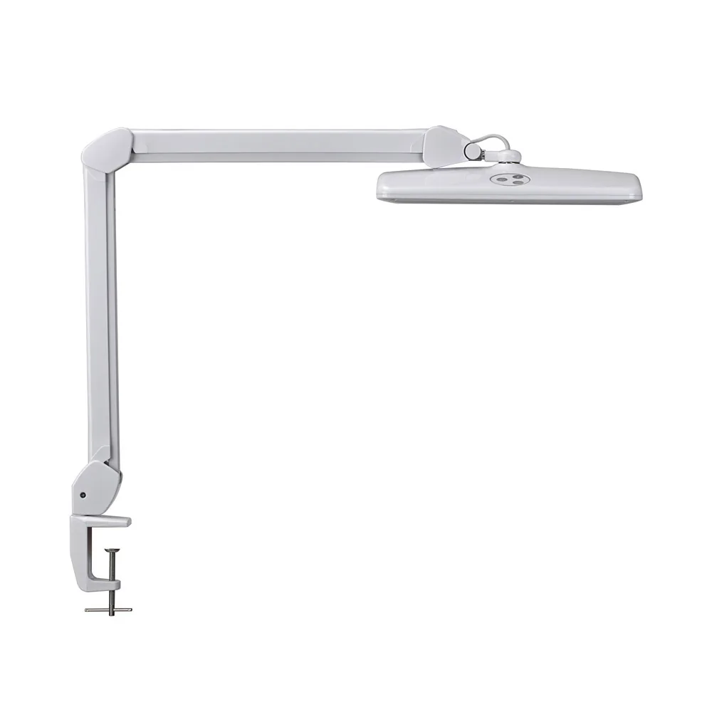 Lampara de Escritorio Maul Led con Pinza Cabezal Inclinable y Giratorio Color Blanco