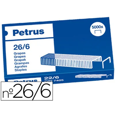 PETRUS Grapas Petrus Nº 26/6 Caja de 5000 Unidades