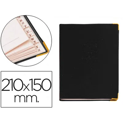 Q-CONNECT Listin Telefonico Q-Connect Tapa Flexible con Cantonera Dorada 210X150 MM