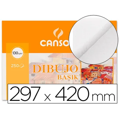 CANSON Papel Dibujo Basik 297X420 130 GR Sin Recuadro