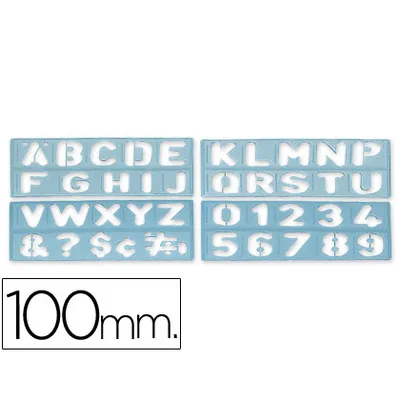 PLA Plantilla Liderpapel Rotulacion 1800 Letras y Numeros 100 MM