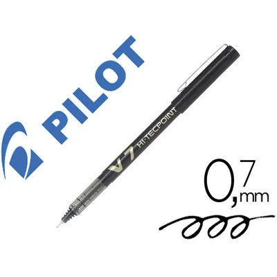 PILOT Rotulador Pilot Punta Aguja V-7 Negro 0.7 MM