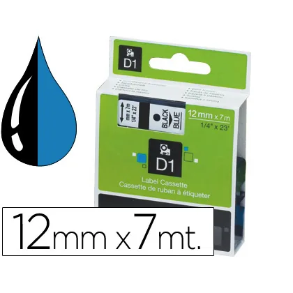Cinta Dymo 1000 Negro-azul 12MM X 7MT D1