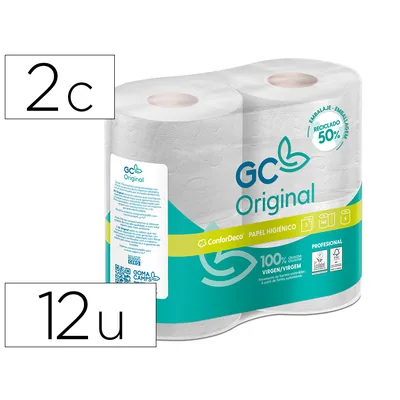 OLYMPIC Papel Higienico Olimpic 2 CAPAS-96,3MM Ancho X 17,98M Largo Paquete de 4 Rollos