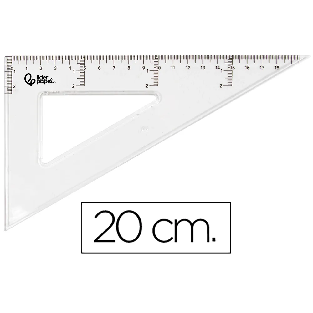 Cartabon Liderpapel 20 CM Plastico Cristal