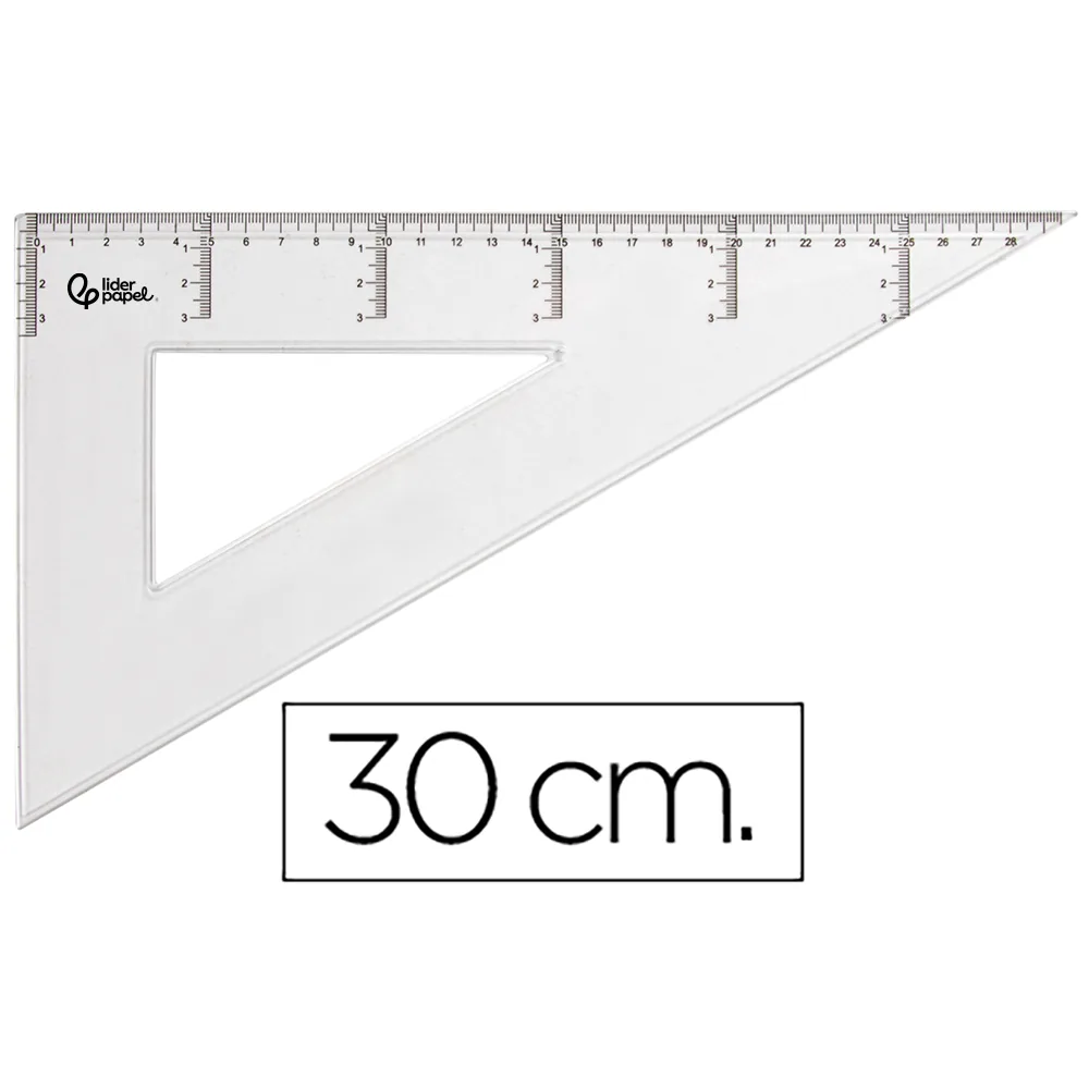 Cartabon Liderpapel 30 CM Plastico Cristal