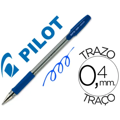 Boligrafo Pilot Bps-gp Azul Sujecion de Caucho Tinta Base de Aceite con Capuchon