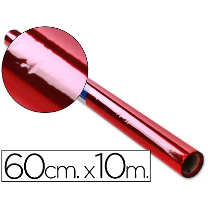 Papel Celofan Liderpapel Rollo Rojo 0,60 X 10 M