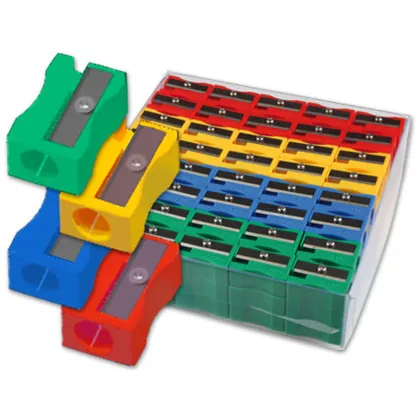 Sacapuntas Liderpapel Plastico 1 Uso Caja de 120 Unidades Colores Surtidos