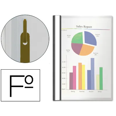 ESSELTE Carpeta Dossier Fastener Polipropileno Esselte Folio Negra