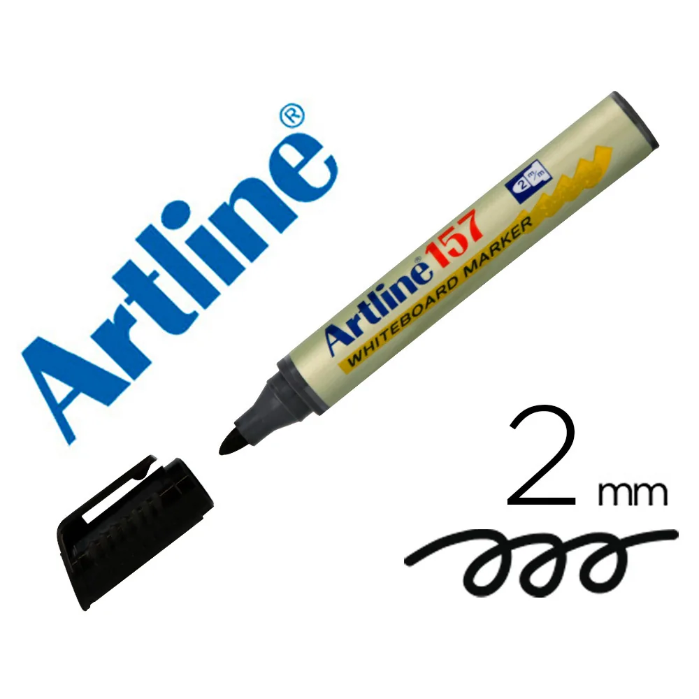 Rotulador Artline Pizarra EK-157 Negro Punta Redonda 2 MM
