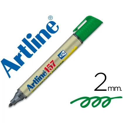 Rotulador Artline Pizarra EK-157 Verde Punta Redonda 2 MM