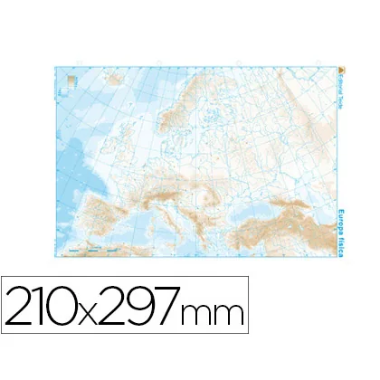 Mapa Mudo B/n DIN A4 Europa Fisico