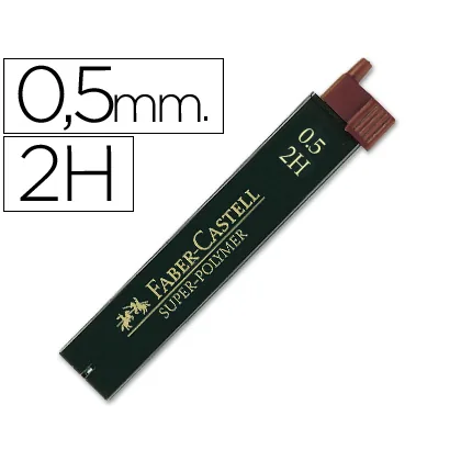Minas Faber Grafito 9065 0,5 MM 2H Estuche de 12 Minas