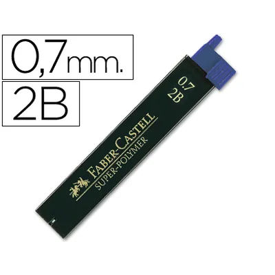 FABER CASTELL Minas Faber Grafito 9067 0,7 MM 2B Estuche de 12 Minas