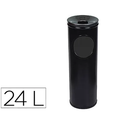 SIE Cenicero Papelera Redondo 401 Negro Metalico 66X21,5 CM