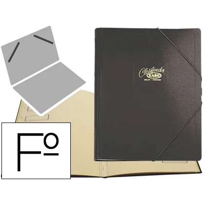 Carpeta Clasificador Carton Compacto Saro Folio Negra 12 Departamentos