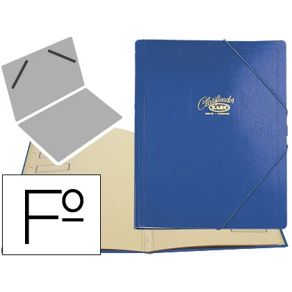 Carpeta Clasificador Carton Compacto Saro Folio Azul 12 Departamentos