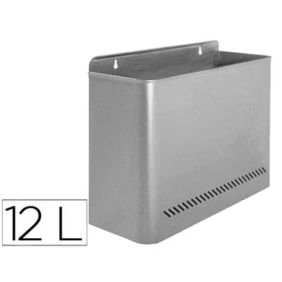SIE Papelera Metalica de Pared Gris 285X125X325 MM