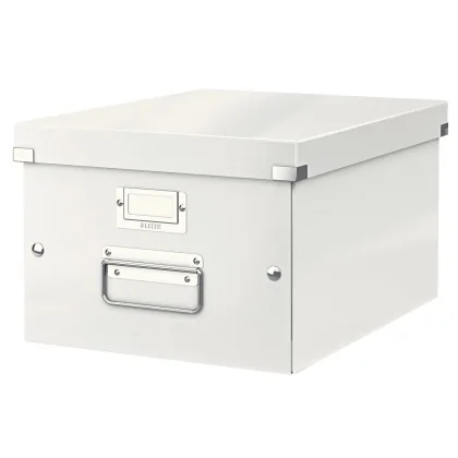 Caja Almacenamiento Leitz Click&store Wow Carton Reciclado Color Blanco 281X200X369 MM