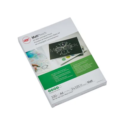 Bolsa de Plastificar Gbc DIN A4 2X125 Micras Mate Caja de 100 Unidades