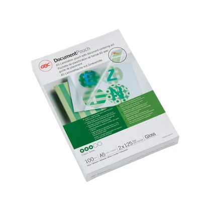 Bolsa de Plastificar Gbc DIN A5 2X125 Micras Caja de 100 Unidades