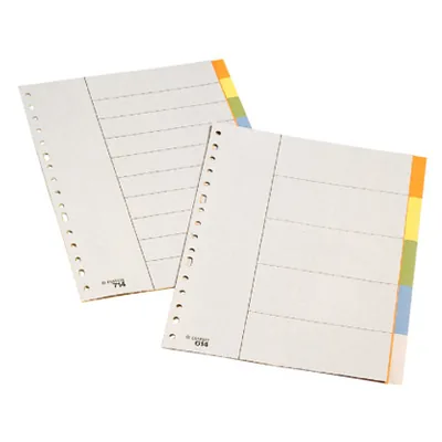 ESSELTE Separador Esselte Polipropileno Juego de 10 Separadores Folio Multitaladro