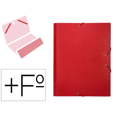 LIDERPAPEL Carpeta Clasificadora Liderpapel 12 Departamentos Folio Prolongado Carton Forrado Color Rojo