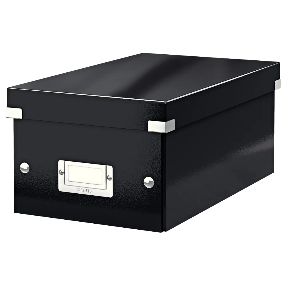 Caja Almacenamiento Leitz Click & Store Dvd Box Color Negro 206X147X352 MM