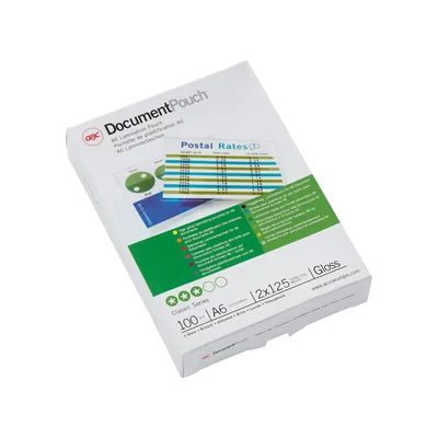 GBC Bolsa de Plastificar Gbc DIN A6 2X125 Micras Caja de 100 Unidades