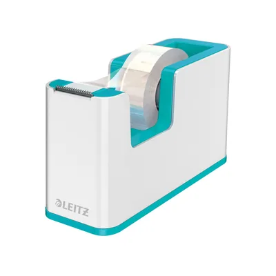 LEITZ Portarrollo Sobremesa Leitz Wow Dual para Cintas 33 M Color Blanco/turquesa
